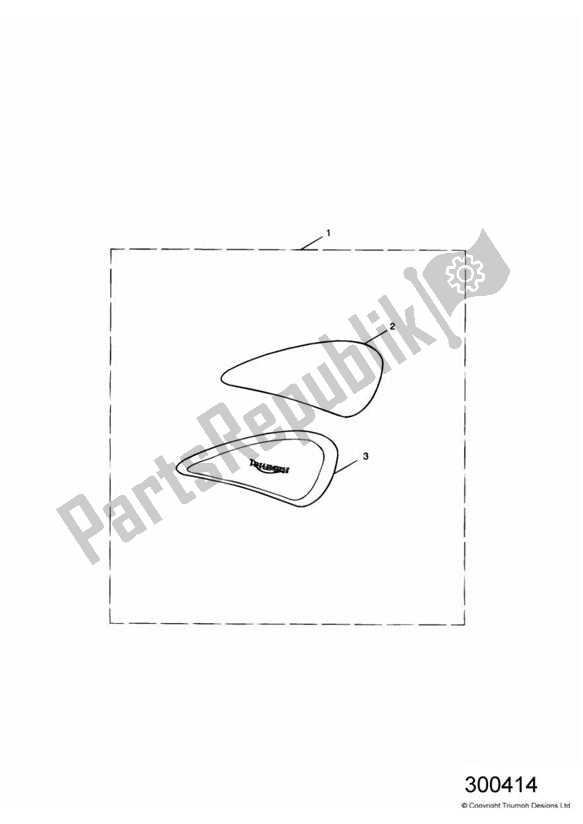All parts for the Knee Pad Kit of the Triumph America Carburettor 790 2002 - 2007